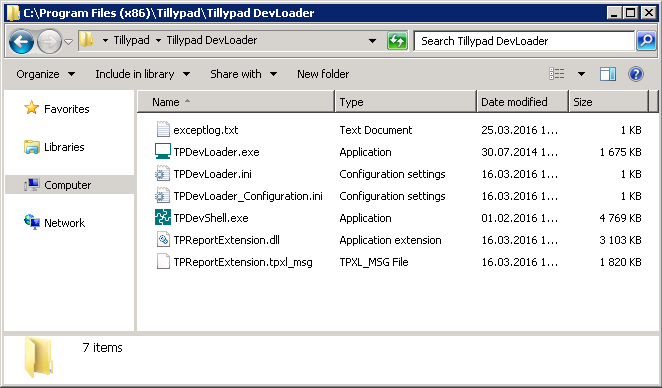 Device loader files after installation completion